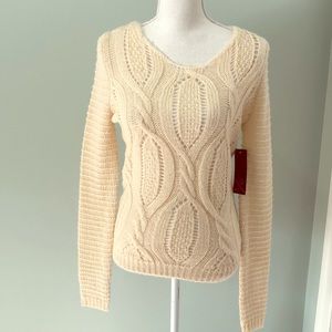 Long sleeve sweater with tie back detail